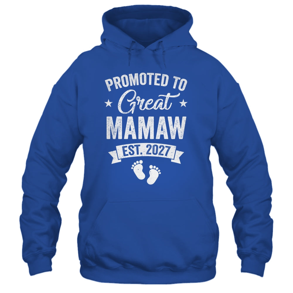 Promoted To Great Mamaw Est 2027 Pregnancy Announcement Shirt & Tank Top | siriusteestore
