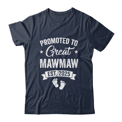 Promoted To Great Mawmaw Est 2025 Pregnancy Announcement Shirt & Tank Top | siriusteestore