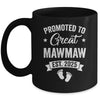 Promoted To Great Mawmaw Est 2025 Pregnancy Announcement Mug | siriusteestore
