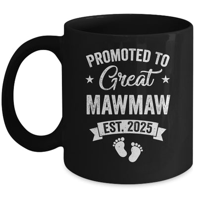 Promoted To Great Mawmaw Est 2025 Pregnancy Announcement Mug | siriusteestore