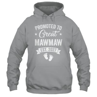 Promoted To Great Mawmaw Est 2027 Pregnancy Announcement Shirt & Tank Top | siriusteestore