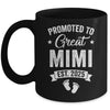 Promoted To Great Mimi Est 2025 Pregnancy Announcement Mug | siriusteestore