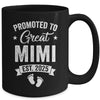 Promoted To Great Mimi Est 2025 Pregnancy Announcement Mug | siriusteestore