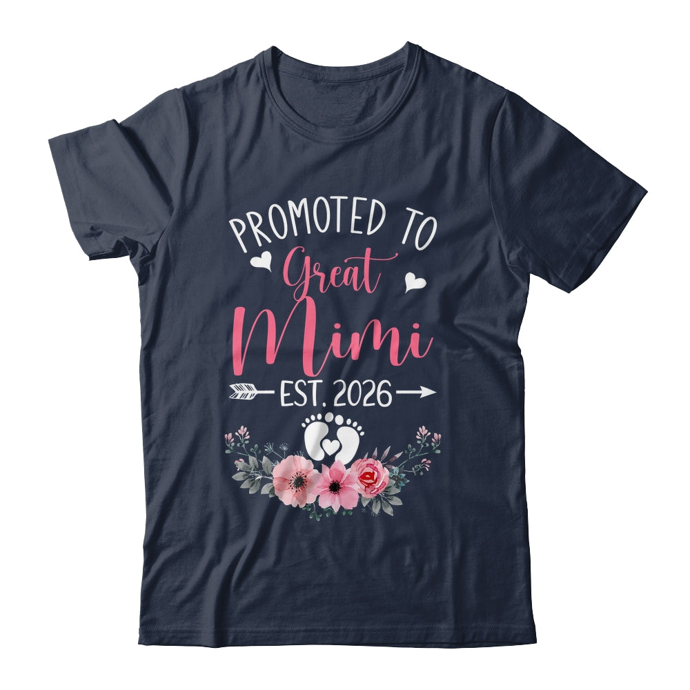 Promoted To Great Mimi Est 2026 Mothers Day Shirt & Tank Top | siriusteestore