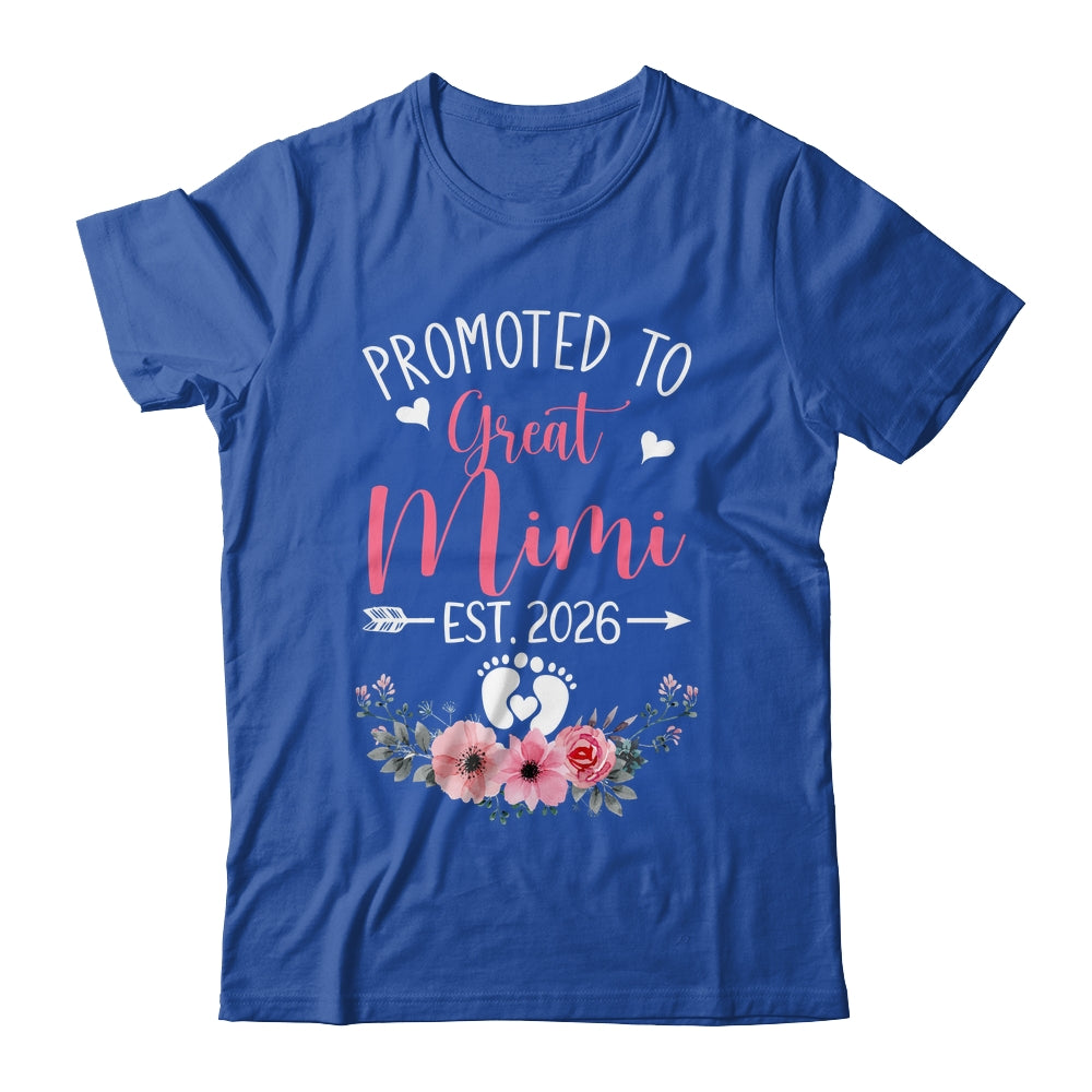 Promoted To Great Mimi Est 2026 Mothers Day Shirt & Tank Top | siriusteestore