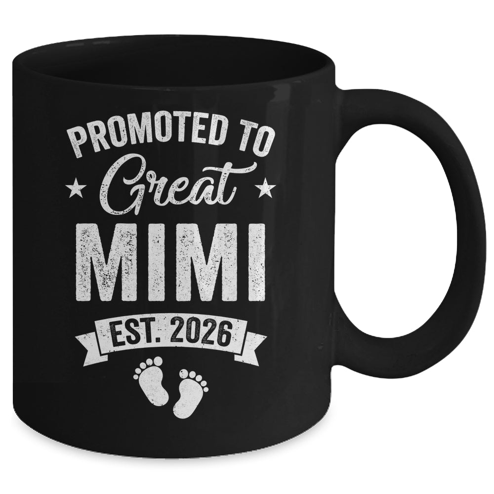 Promoted To Great Mimi Est 2026 Pregnancy Announcement Mug | siriusteestore