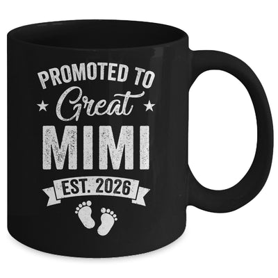 Promoted To Great Mimi Est 2026 Pregnancy Announcement Mug | siriusteestore