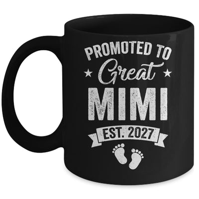 Promoted To Great Mimi Est 2027 Pregnancy Announcement Mug | siriusteestore