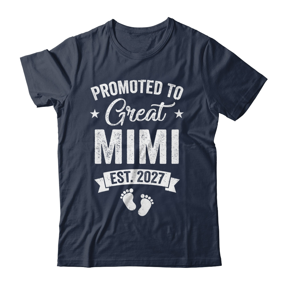 Promoted To Great Mimi Est 2027 Pregnancy Announcement Shirt & Tank Top | siriusteestore