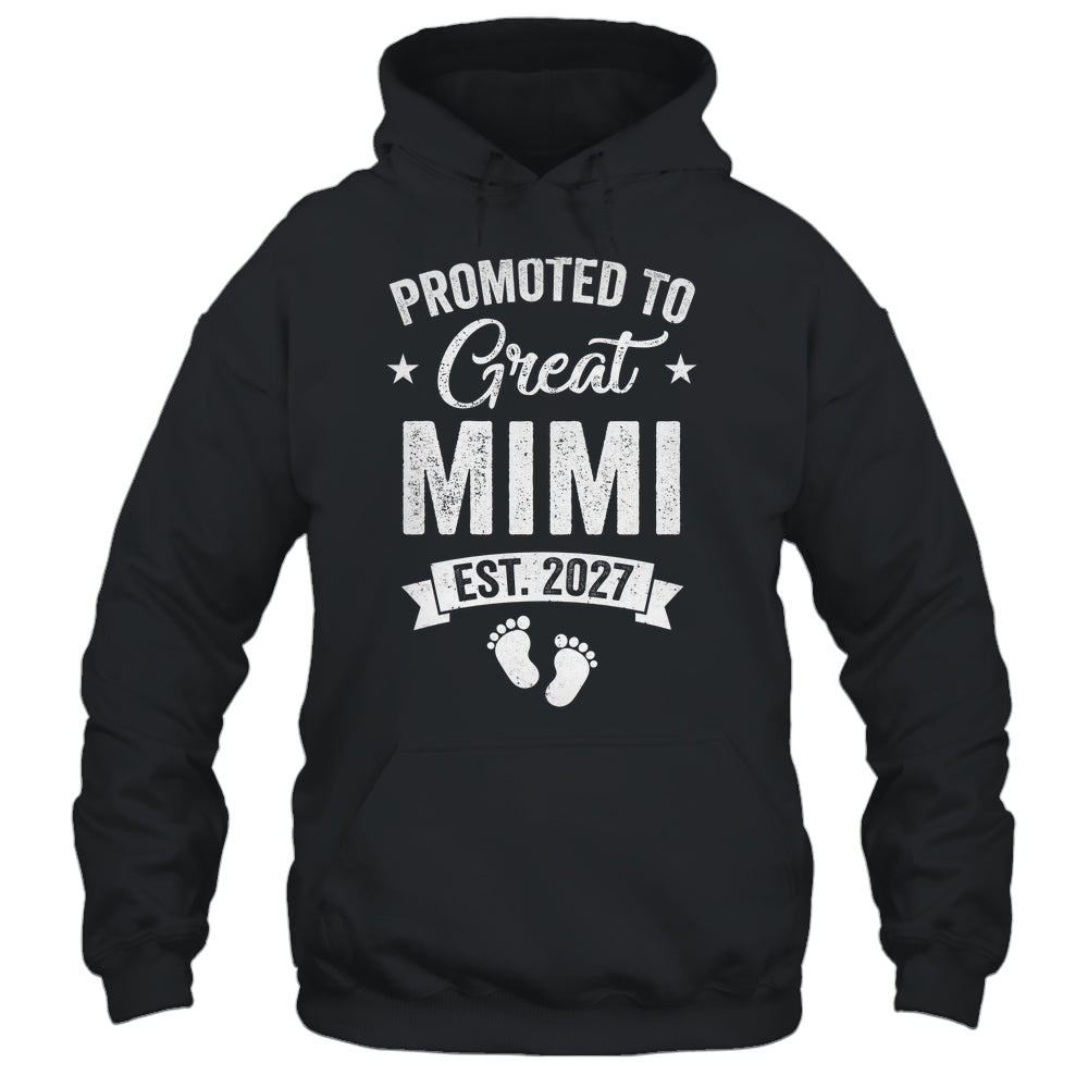 Promoted To Great Mimi Est 2027 Pregnancy Announcement Shirt & Tank Top | siriusteestore