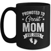 Promoted To Great Mom Est 2025 Pregnancy Announcement Mug | siriusteestore