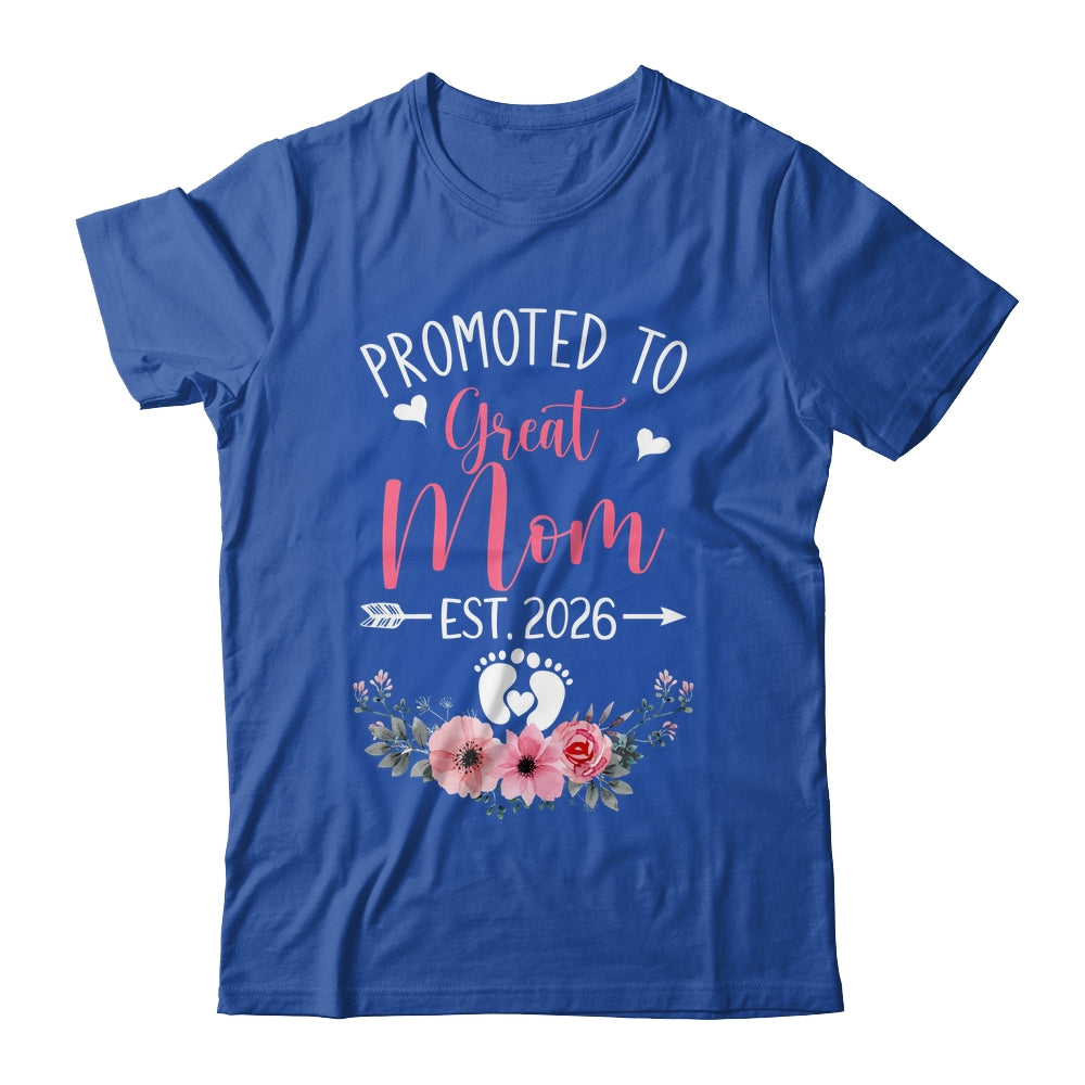 Promoted To Great Mom Est 2026 Mothers Day Shirt & Tank Top | siriusteestore