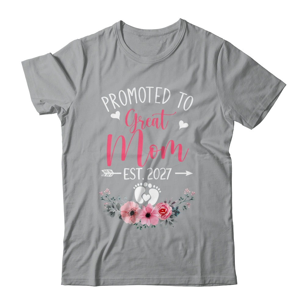 Promoted To Great Mom Est 2027 Mothers Day Shirt & Tank Top | siriusteestore