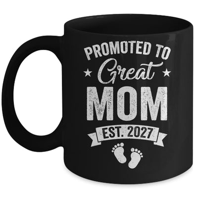 Promoted To Great Mom Est 2027 Pregnancy Announcement Mug | siriusteestore