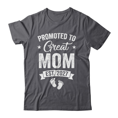 Promoted To Great Mom Est 2027 Pregnancy Announcement Shirt & Tank Top | siriusteestore