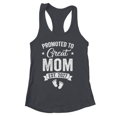 Promoted To Great Mom Est 2027 Pregnancy Announcement Shirt & Tank Top | siriusteestore