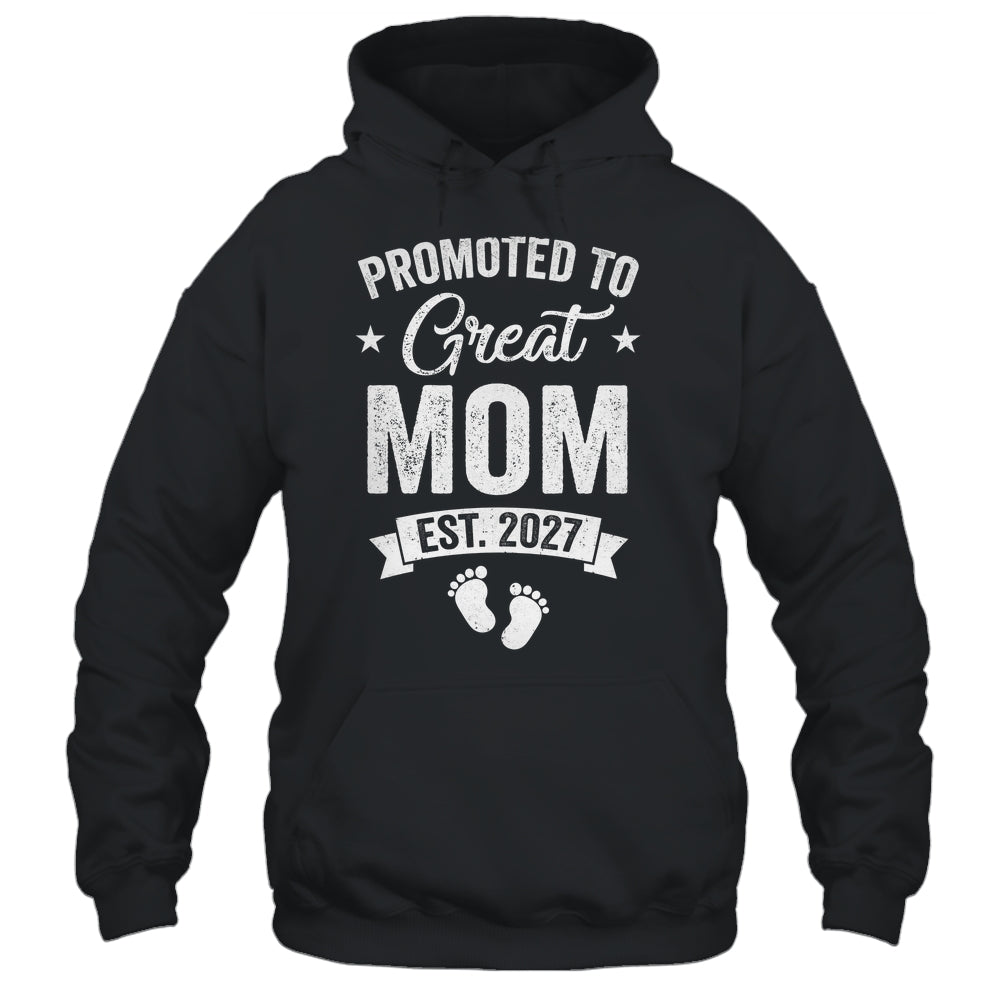 Promoted To Great Mom Est 2027 Pregnancy Announcement Shirt & Tank Top | siriusteestore
