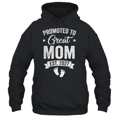 Promoted To Great Mom Est 2027 Pregnancy Announcement Shirt & Tank Top | siriusteestore