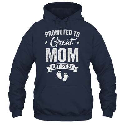 Promoted To Great Mom Est 2027 Pregnancy Announcement Shirt & Tank Top | siriusteestore