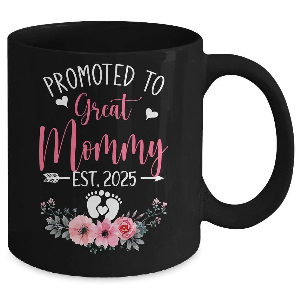 Promoted To Great Mommy Est 2025 Mothers Day Mug | siriusteestore