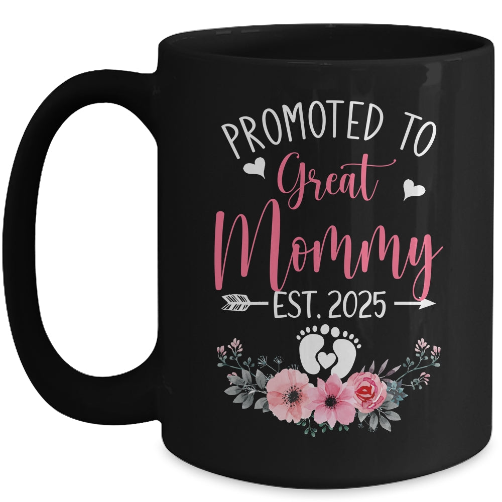 Promoted To Great Mommy Est 2025 Mothers Day Mug | siriusteestore