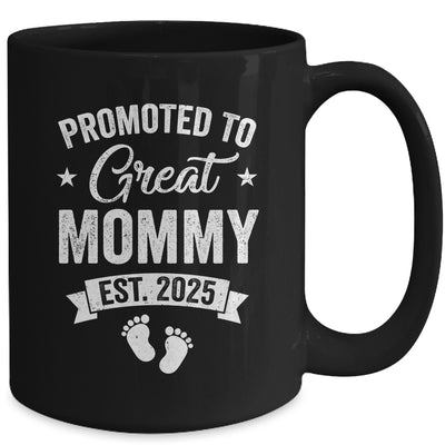Promoted To Great Mommy Est 2025 Pregnancy Announcement Mug | siriusteestore
