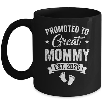 Promoted To Great Mommy Est 2026 Pregnancy Announcement Mug | siriusteestore