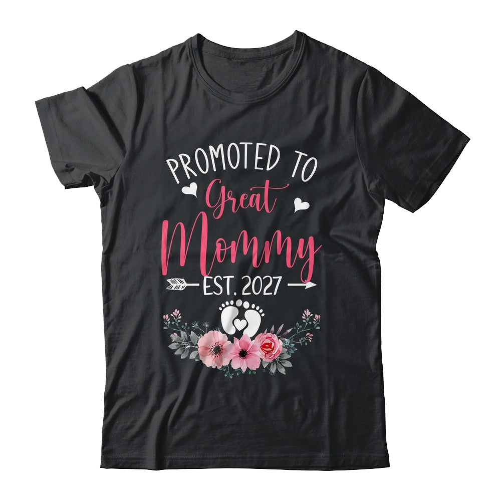 Promoted To Great Mommy Est 2027 Mothers Day Shirt & Tank Top | siriusteestore