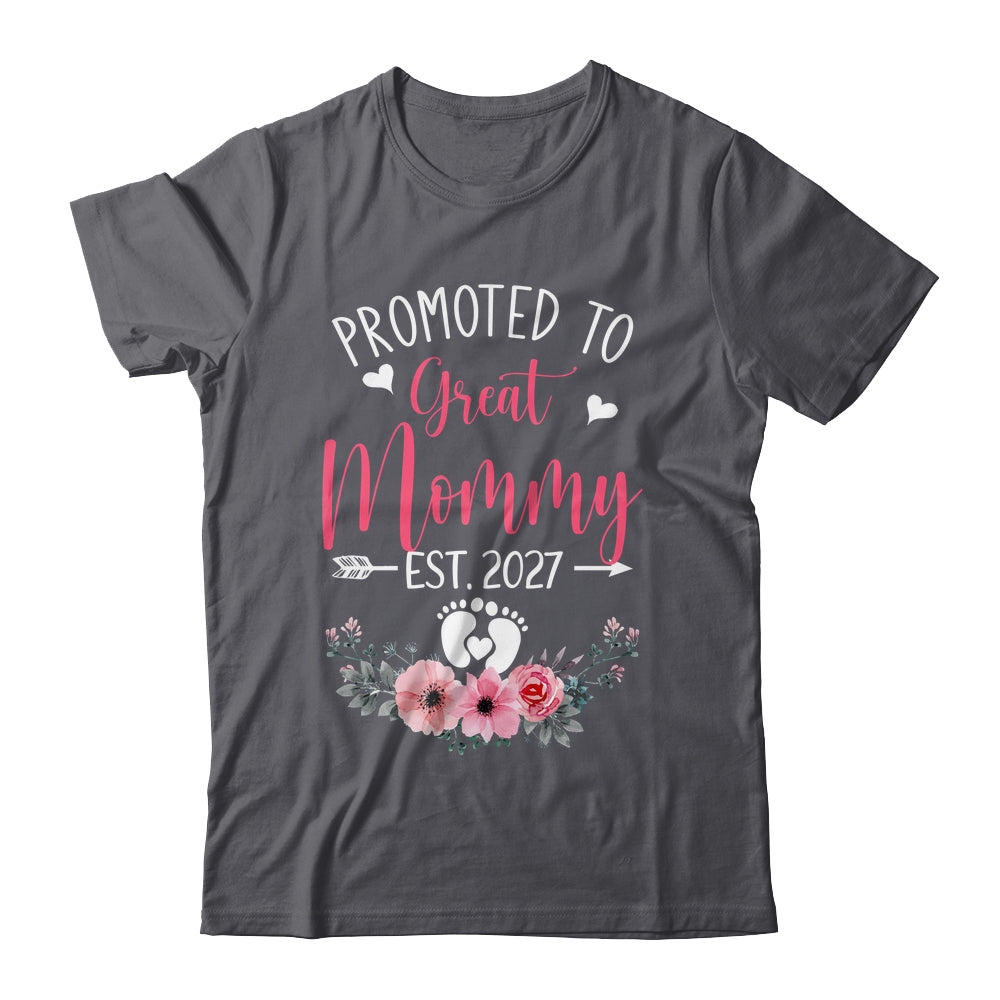 Promoted To Great Mommy Est 2027 Mothers Day Shirt & Tank Top | siriusteestore