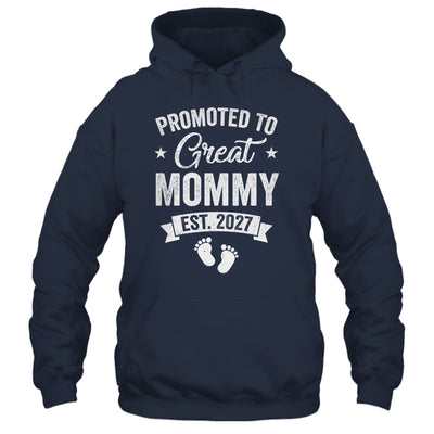 Promoted To Great Mommy Est 2027 Pregnancy Announcement Shirt & Tank Top | siriusteestore