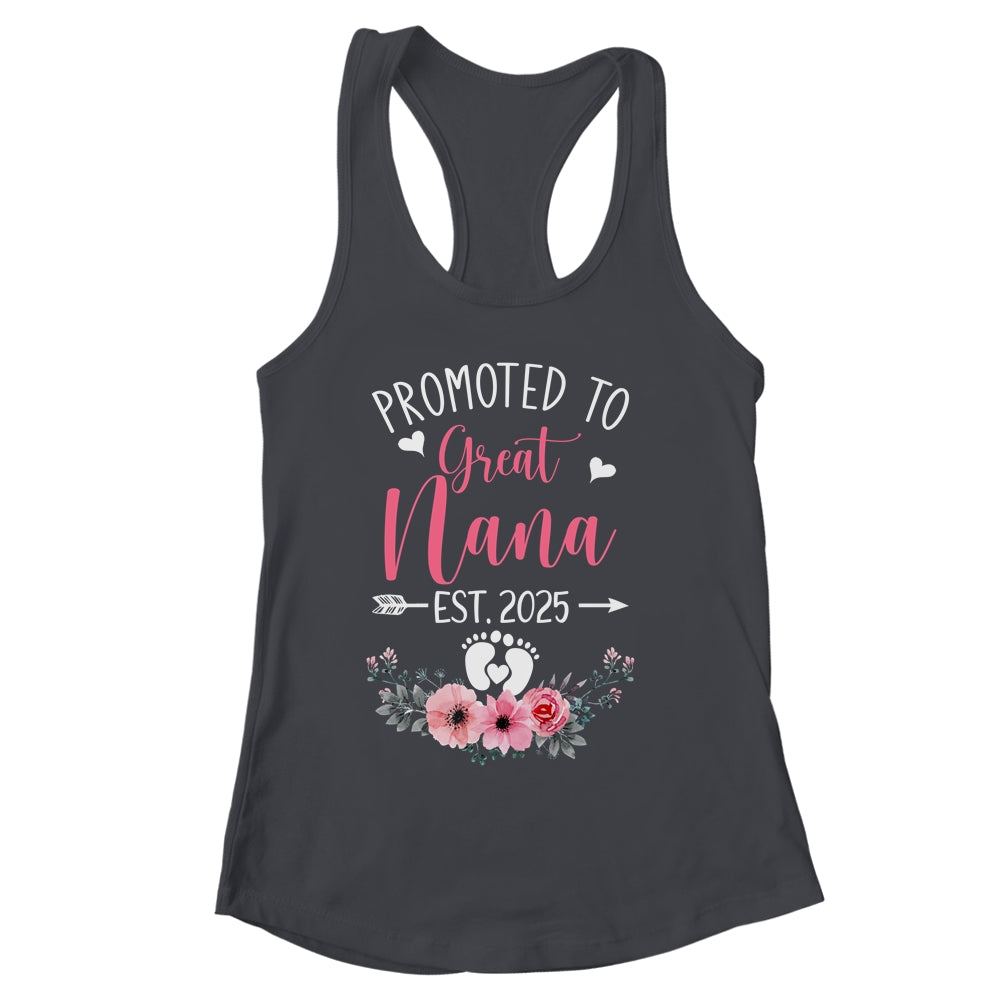 Promoted To Great Nana Est 2025 Mothers Day Shirt & Tank Top | siriusteestore