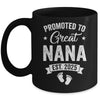 Promoted To Great Nana Est 2025 Pregnancy Announcement Mug | siriusteestore