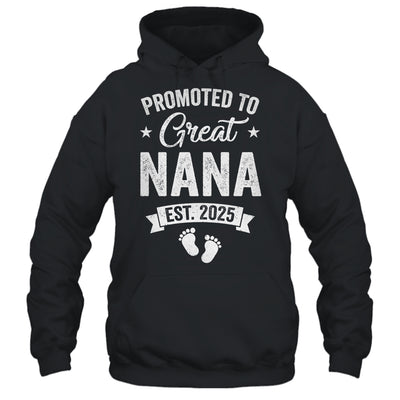 Promoted To Great Nana Est 2025 Pregnancy Announcement Shirt & Tank Top | siriusteestore