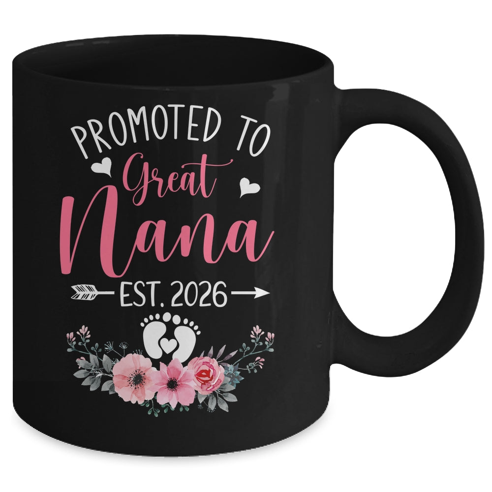Promoted To Great Nana Est 2026 Mothers Day Mug | siriusteestore
