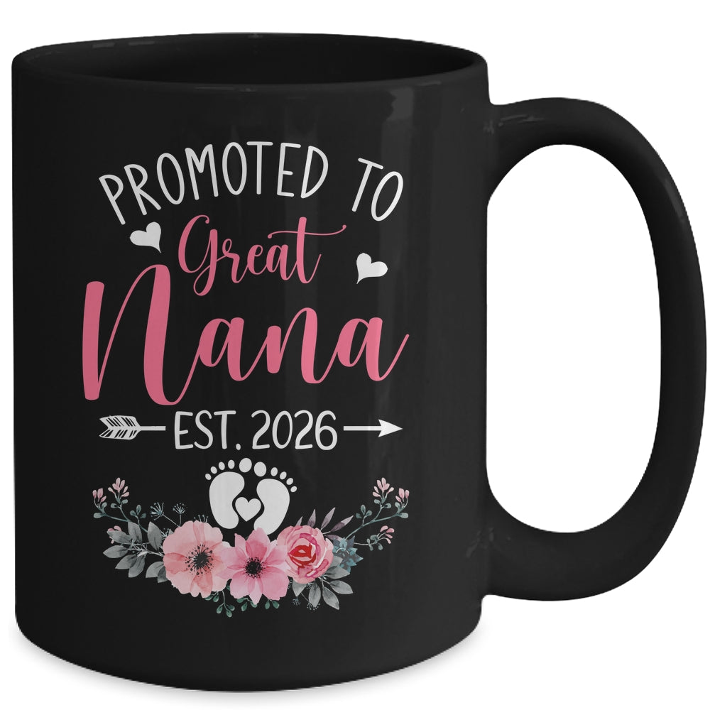 Promoted To Great Nana Est 2026 Mothers Day Mug | siriusteestore