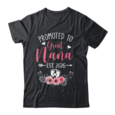 Promoted To Great Nana Est 2026 Mothers Day Shirt & Tank Top | siriusteestore