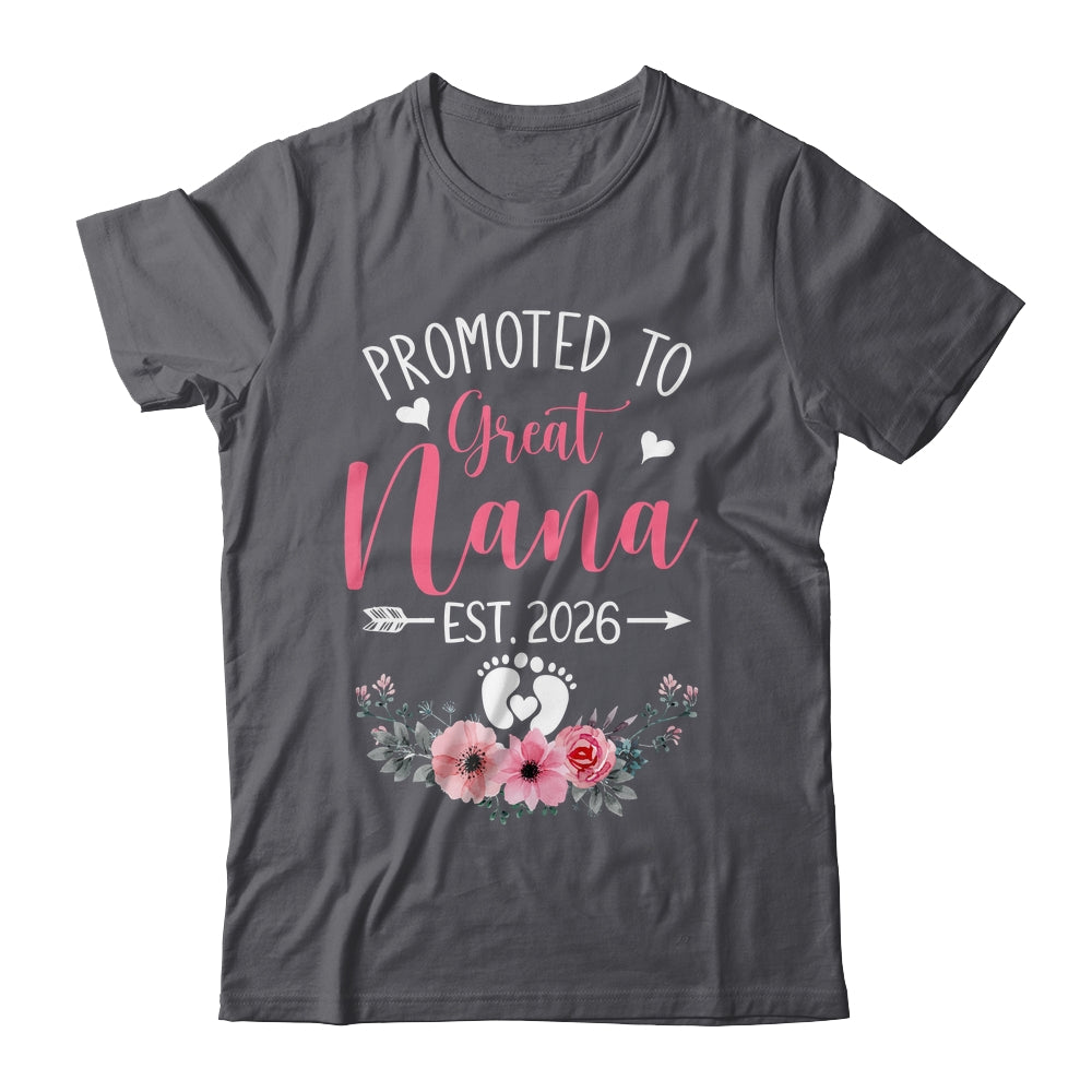 Promoted To Great Nana Est 2026 Mothers Day Shirt & Tank Top | siriusteestore