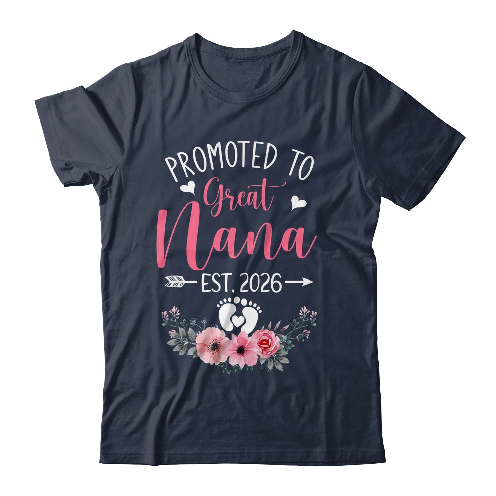 Promoted To Great Nana Est 2026 Mothers Day Shirt & Tank Top | siriusteestore