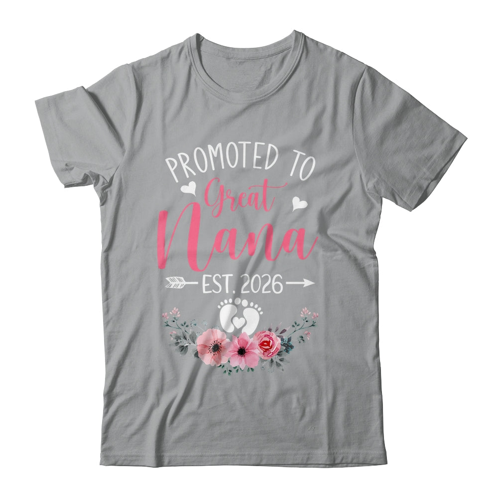 Promoted To Great Nana Est 2026 Mothers Day Shirt & Tank Top | siriusteestore