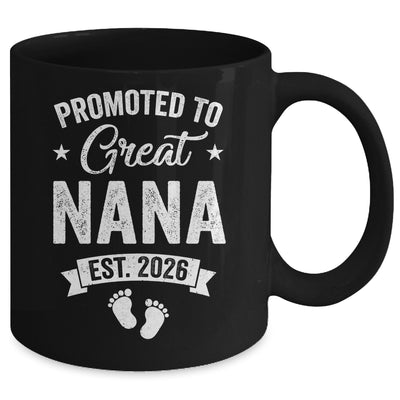 Promoted To Great Nana Est 2026 Pregnancy Announcement Mug | siriusteestore