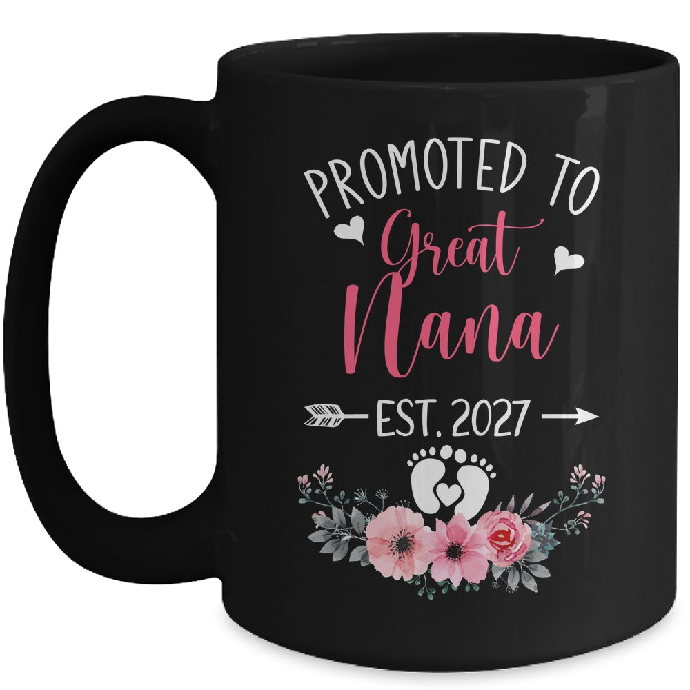 Promoted To Great Nana Est 2027 Mothers Day Mug | siriusteestore