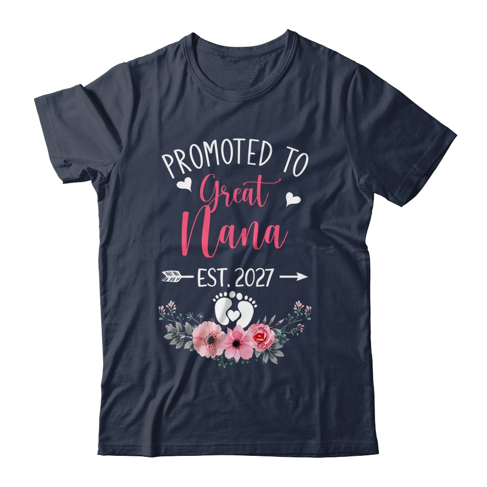 Promoted To Great Nana Est 2027 Mothers Day Shirt & Tank Top | siriusteestore