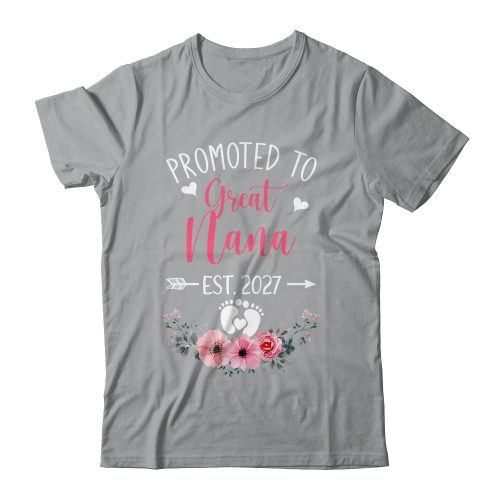 Promoted To Great Nana Est 2027 Mothers Day Shirt & Tank Top | siriusteestore