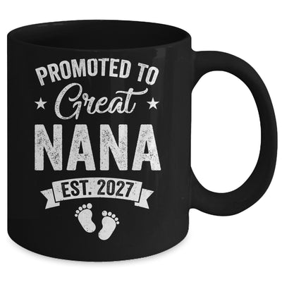 Promoted To Great Nana Est 2027 Pregnancy Announcement Mug | siriusteestore