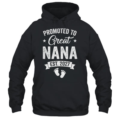Promoted To Great Nana Est 2027 Pregnancy Announcement Shirt & Tank Top | siriusteestore
