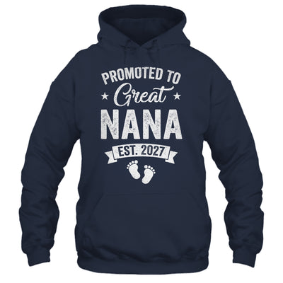 Promoted To Great Nana Est 2027 Pregnancy Announcement Shirt & Tank Top | siriusteestore