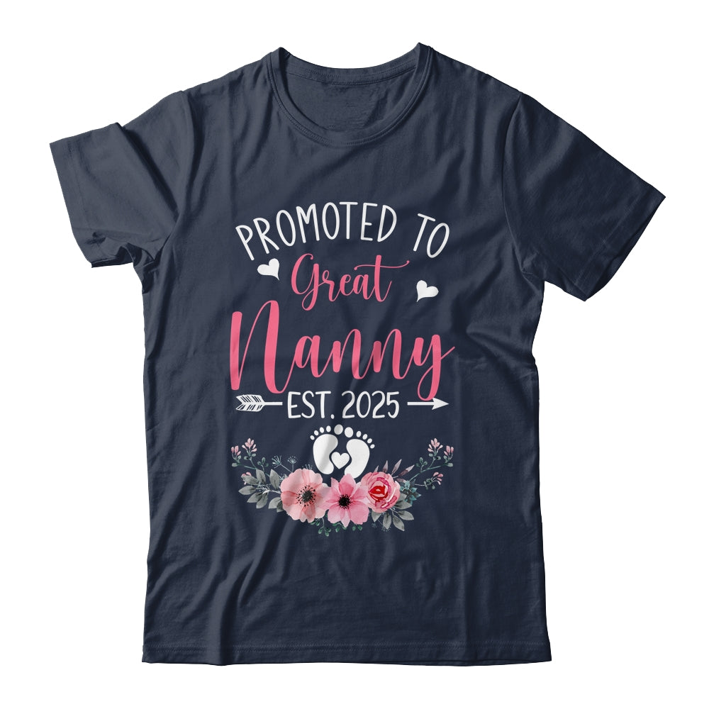 Promoted To Great Nanny Est 2025 Mothers Day Shirt & Tank Top | siriusteestore