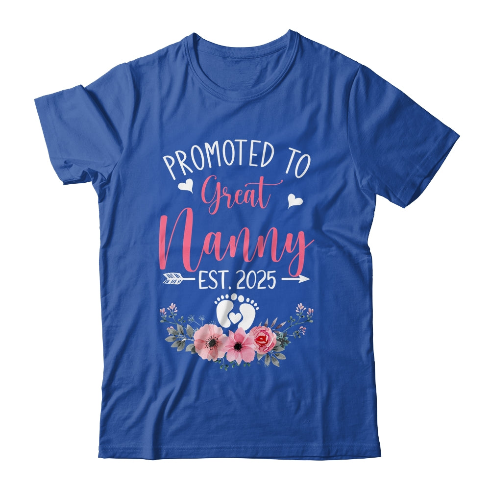 Promoted To Great Nanny Est 2025 Mothers Day Shirt & Tank Top | siriusteestore