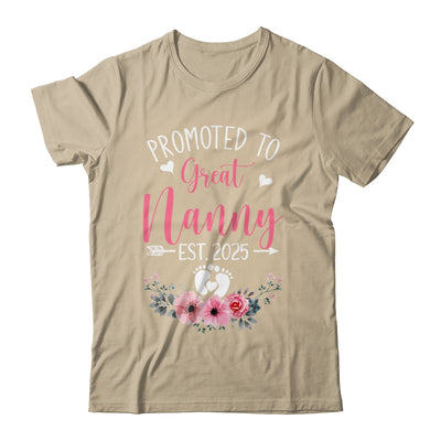 Promoted To Great Nanny Est 2025 Mothers Day Shirt & Tank Top | siriusteestore