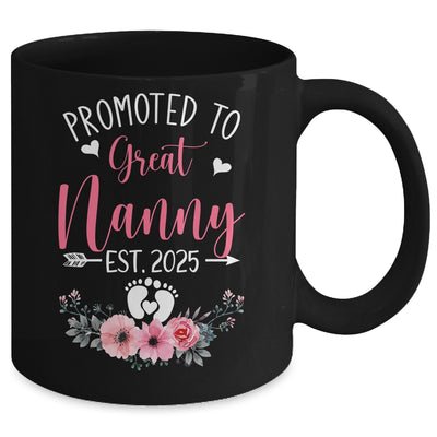 Promoted To Great Nanny Est 2025 Mothers Day Mug | siriusteestore